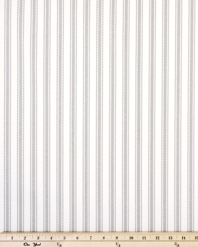 Faux Roman Shade Valance in Black or Grey and White Ticking Stripe, Fully Lined Custom Made