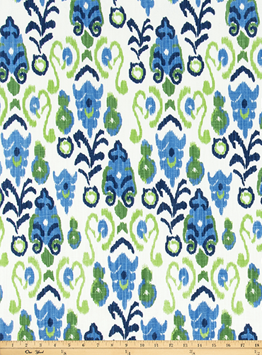 Faux Roman Shade Valance in Blues and Greens on 100% Premium Cotton Fabric, Custom Made, Fully Lined Valance