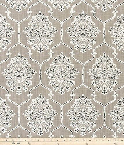 Faux Roman Shade Valance in Ecru Beige and White with Black Accent in Lattice Damask Design Fully Lined Custom Made Modern Farmhouse Curtain