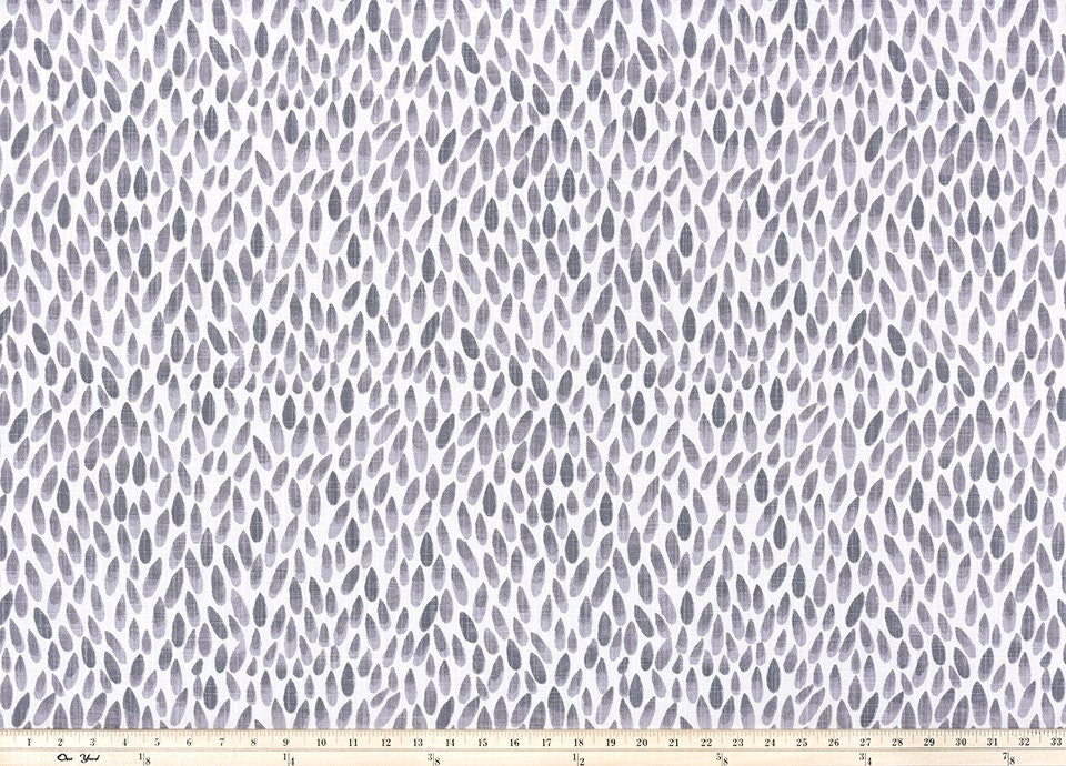 Faux Roman Shade Valance in Lotus Grey and White Print, Fully Lined, Custom Made Modern Valance, zen nature fabric collection