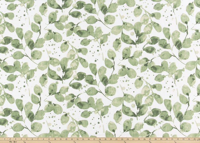 Faux Roman Shade Valance in Botanical Prints of Green, Blue or Grey and White, 100% Cotton Canvas, Fully Lined, Custom Made Curtains Valance