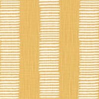 Faux Roman Shade Valance in Brazilian Yellow and White Dash Print on Premium Slub Linen Fabric, Custom Made. Fully Lined Window Treatments