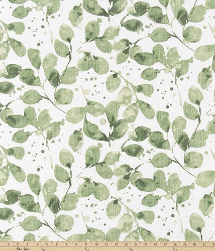 Faux Roman Shade Valance in Botanical Prints of Green, Blue or Grey and White, 100% Cotton Canvas, Fully Lined, Custom Made Curtains Valance