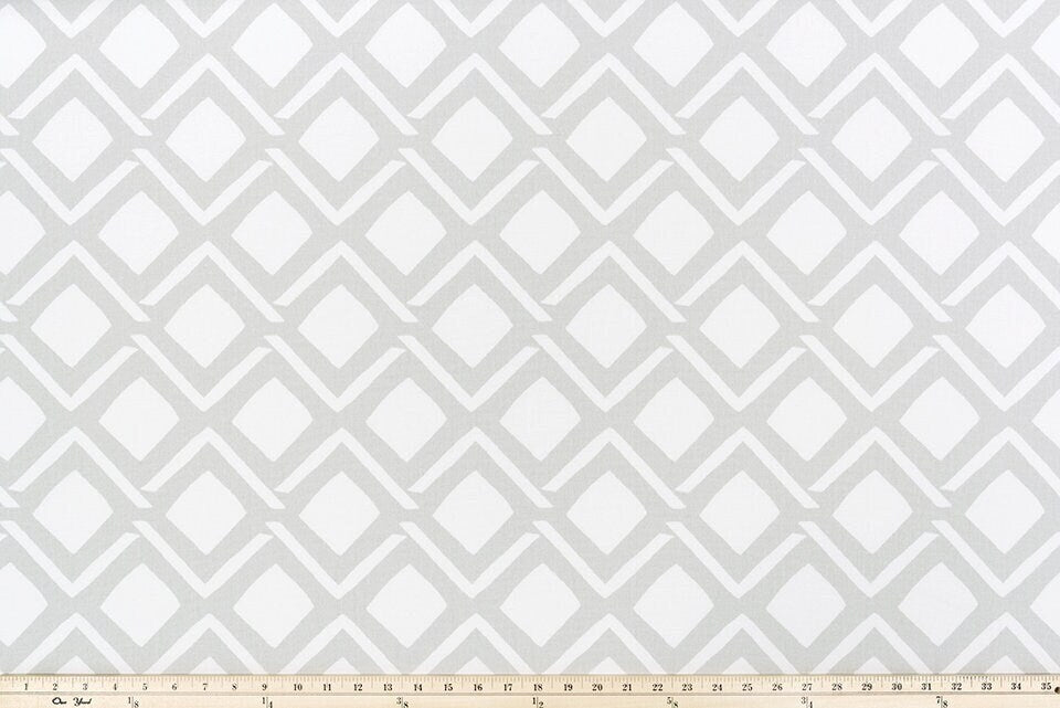 Faux Roman Shade Valance in Grey and Cream Diamond Lattice Print, Fully Lined, 100% Cotton, Custom Made Valance, Curtains, Roman Print