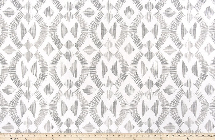 Faux Roman Shade Valance in Geometric Print of Grey and White on Premium Cotton Linen Fabric, Fully Lined, Custom Made Window Treatment