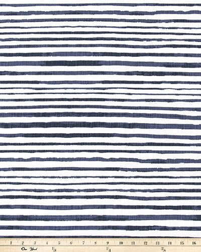 Straight Custom Valance in Denim Blue and White Stripe, Fully Lined, Premium Cotton Linen Fabric, Custom Made Modern Valance, Horizon