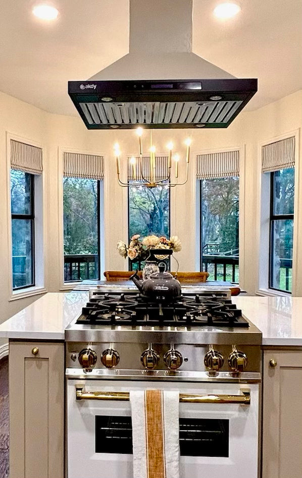 Faux Roman Shade Valance in Black or Grey and White Ticking Stripe, Fully Lined Custom Made