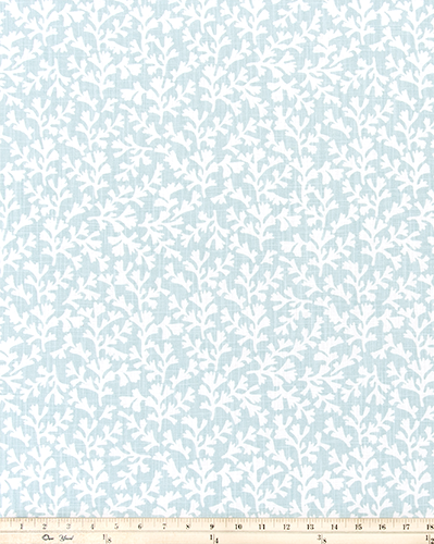 Custom Made Faux Roman Shade Valance in Sea Reef Blue, Navy or Gray and White Cotton Slub, Fully Lined, Coastal Reef Print