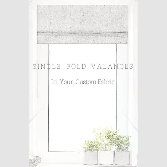 Modern Single Fold Roman Valance in Your Custom Fabric, Fully Lined, Custom Made Curtains