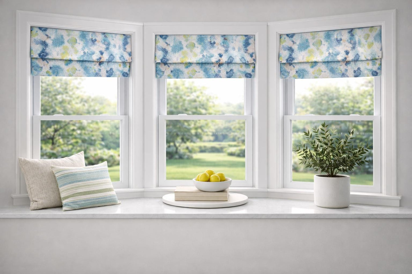 Modern Single Fold Roman Valance in Multi Color Mali Birch in Premium 100% cotton Fabric, Fully Lined, Custom Made Curtains