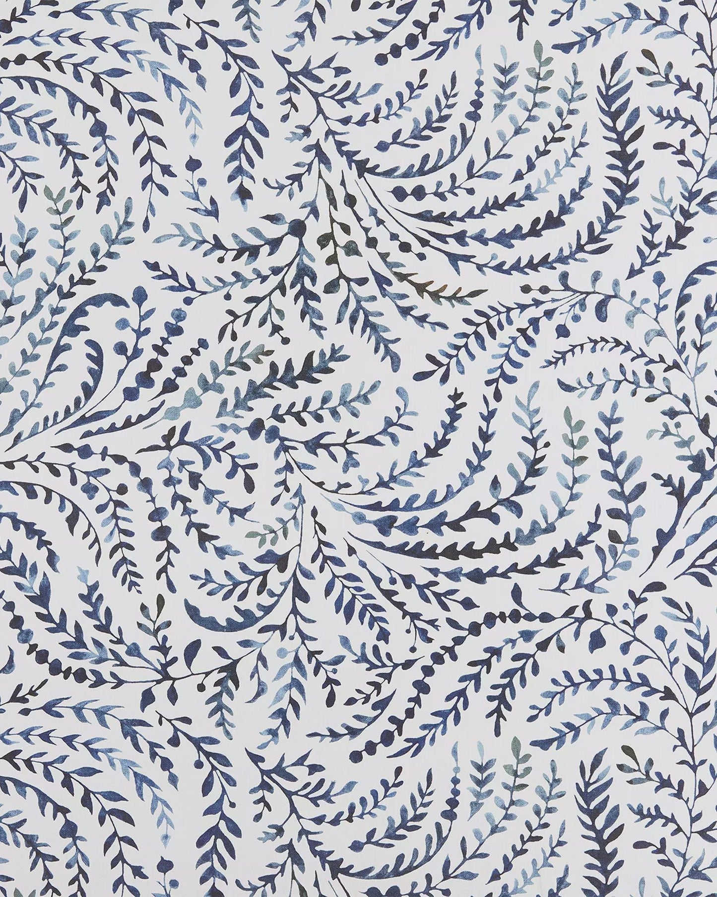 Modern Single Fold Valance in Priano Navy Blue and White Print, in Premium Cotton Linen Fabric, Fully Lined, Custom Made Curtains