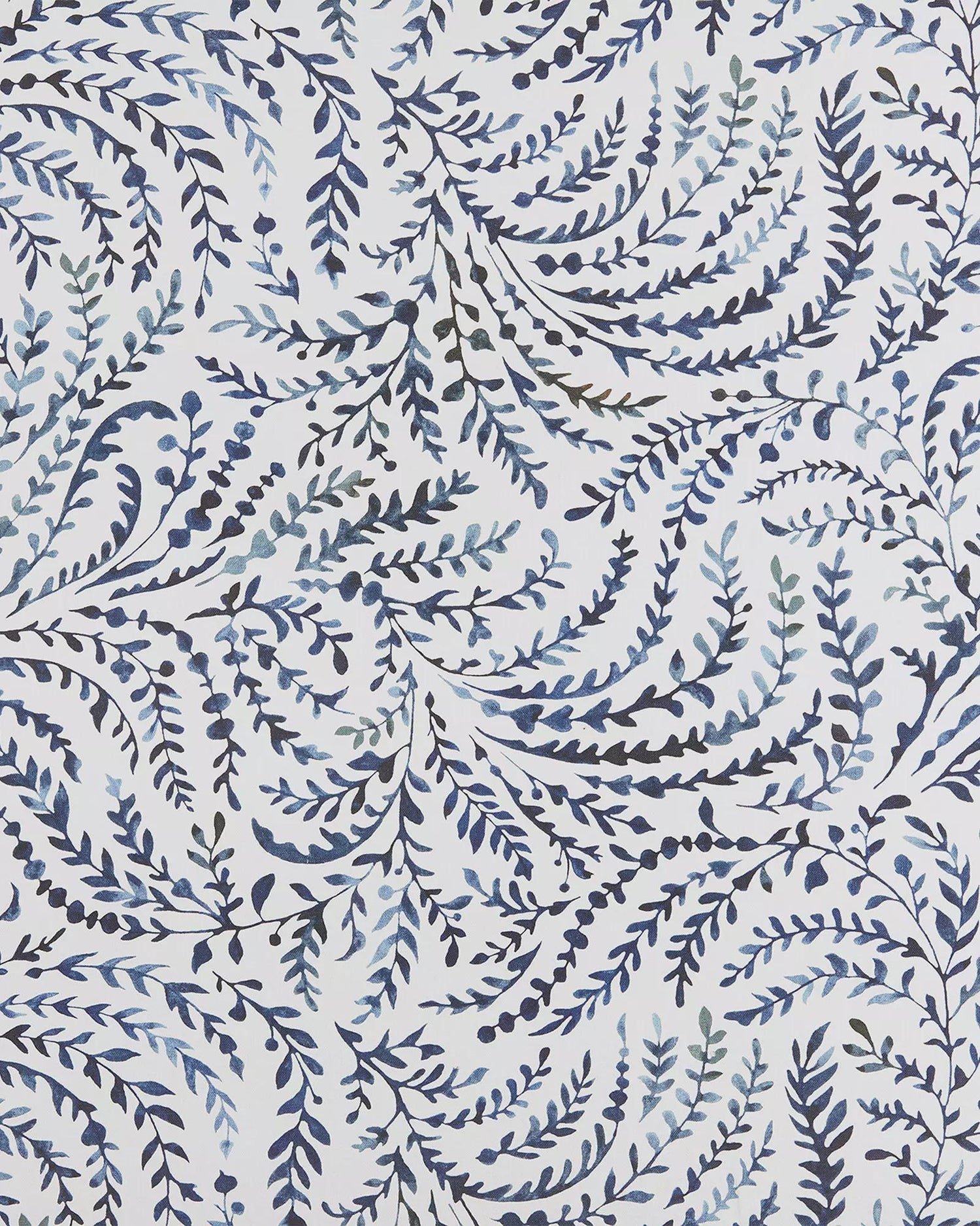 Modern Single Fold Valance in Priano Navy Blue and White Print, in Premium Cotton Linen Fabric, Fully Lined, Custom Made Curtains