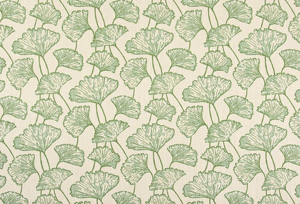 Modern Single Fold Roman Valance in Doris Tendril Green in Premium 100% cotton Fabric, Fully Lined, Custom Made Curtain Valance