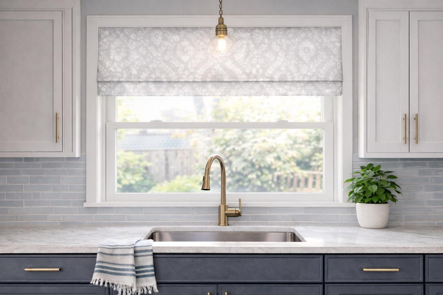 Modern Single Fold Roman Valance in Gray and White Trellis, Custom Made, 100 Cotton Fabric, Fully Lined Curtains, Braylon