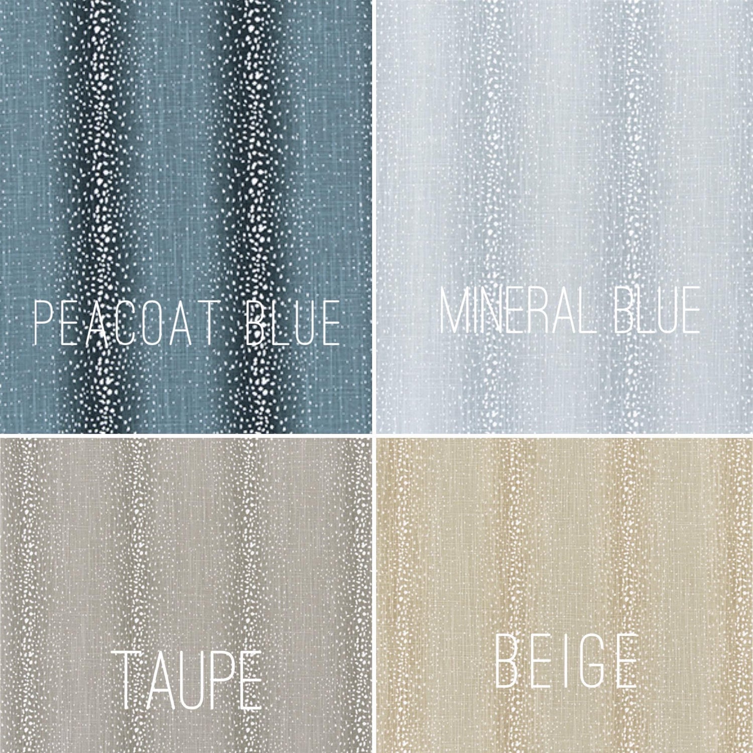 Modern Single Fold Roman Valance in Antelope Print of Blue and White or Taupe and White Print, Fully Lined, 100% Cotton Window Treatments