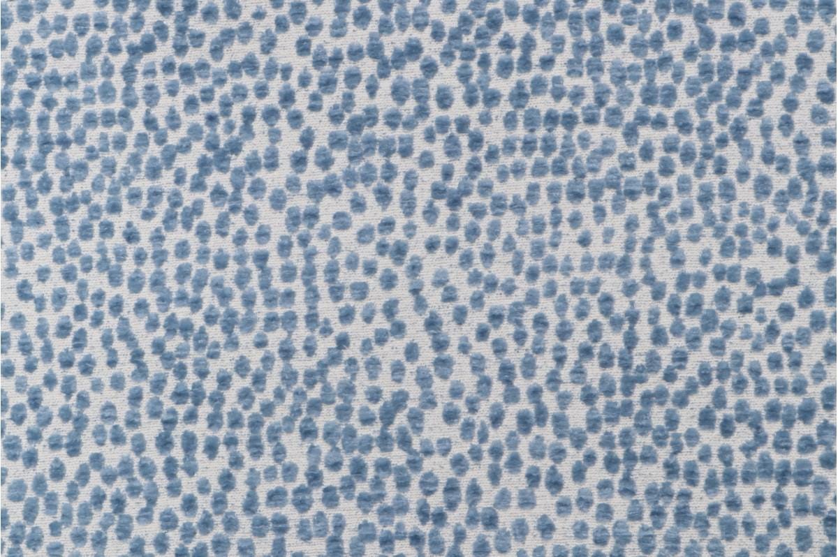 Modern Single Fold Valance in Powder Blue and White Raised Dot Print, in Premium Chenille Fabric, Fully Lined, Custom Made Curtains