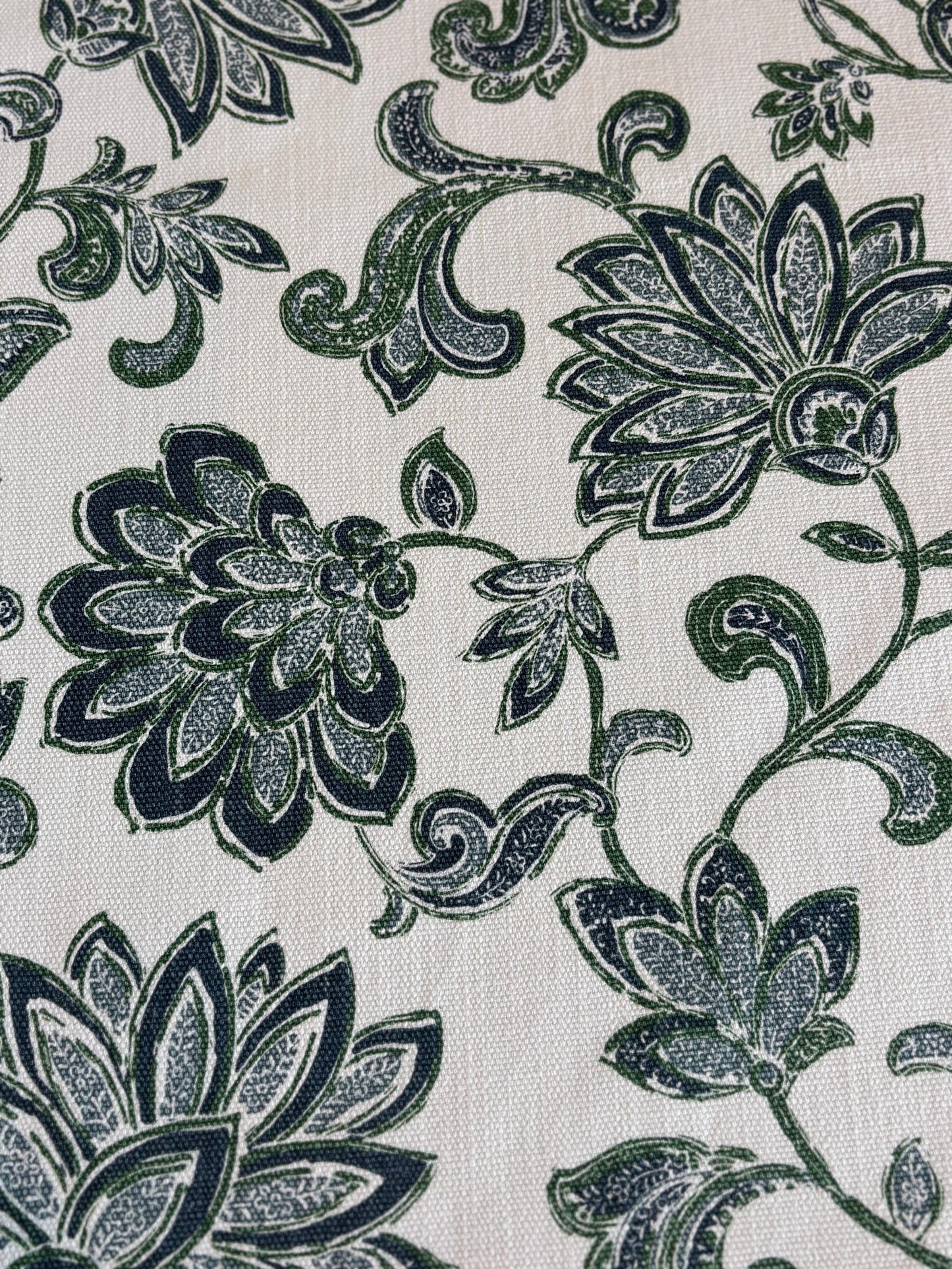 Modern Single Fold Roman Valance in Florence Grove Fabric in Premium Cotton Linen, Fully Lined, Custom Made Curtains