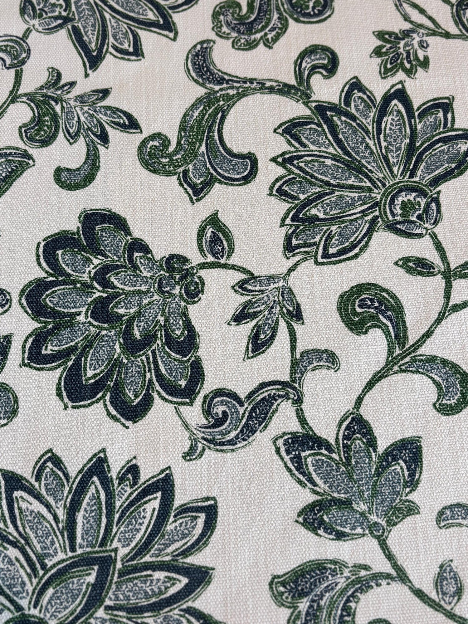 Modern Single Fold Roman Valance in Florence Grove Fabric in Premium Cotton Linen, Fully Lined, Custom Made Curtains