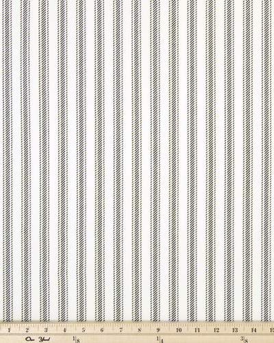 Straight Valance Custom Made in Black and White or Grey and White Ticking Stripe, Fully Lined