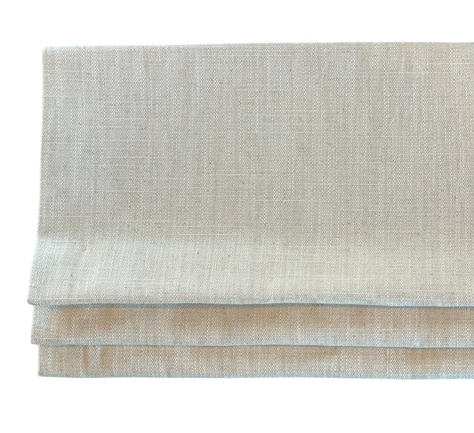 Faux Roman Shade Valance in Premium Natural or White Cotton Linen, Custom Made, Fully Lined
