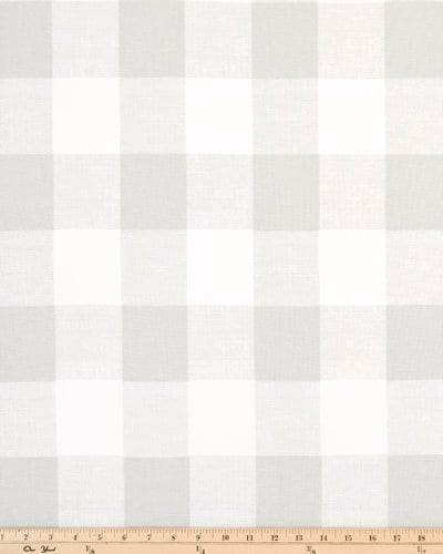 Straight Valance in Grey and White Buffalo Plaid Cotton Slub Fabric, Custom Made Fully Lined Modern Farmhouse Kitchen Valance