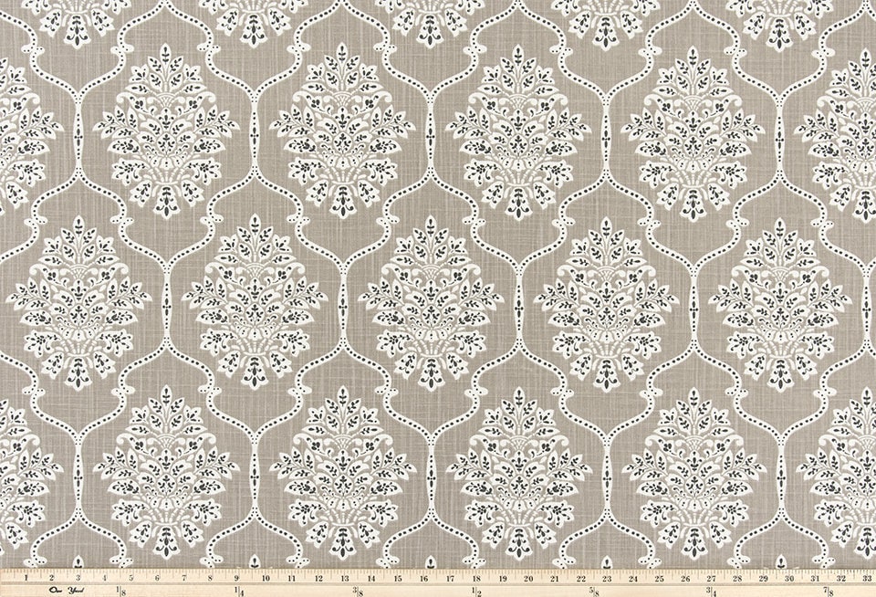 Faux Roman Shade Valance in Ecru Beige and White with Black Accent in Lattice Damask Design Fully Lined Custom Made Modern Farmhouse Curtain