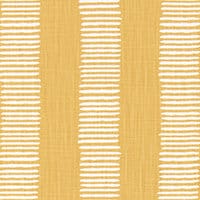 Faux Roman Shade Valance in Brazilian Yellow and White Dash Print on Premium Slub Linen Fabric,  Custom Made.  Fully Lined Window Treatments