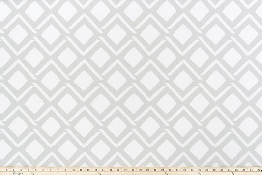 Faux Roman Shade Valance in Grey and Cream Diamond Lattice Print, Fully Lined, 100% Cotton, Custom Made Valance, Curtains, Roman Print