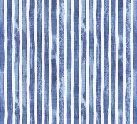 Faux Roman Shade Valance in Blue and White Stripe Print, Fully Lined, Custom Made Kitchen Window Treatments, Nelson